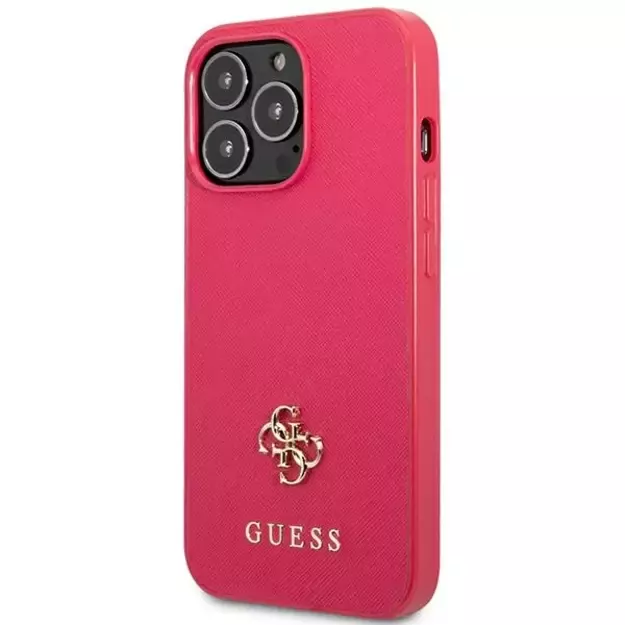 Guess Saffiano 4G Small Metal Logo case for iPhone 13 Pro / 13 - pink 8