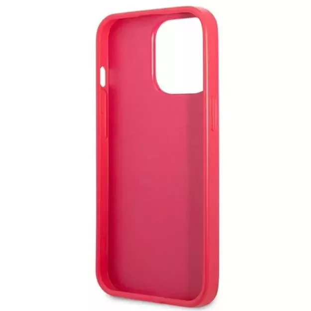 Guess Saffiano 4G Small Metal Logo case for iPhone 13 Pro / 13 - pink 12