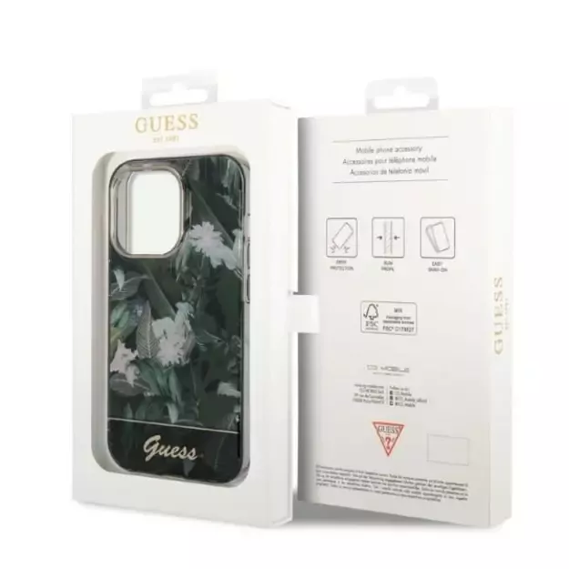Guess Jungle Collection case for iPhone 14 Pro Max - green 7
