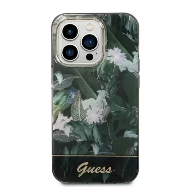 Guess Jungle Collection case for iPhone 14 Pro Max - green 5