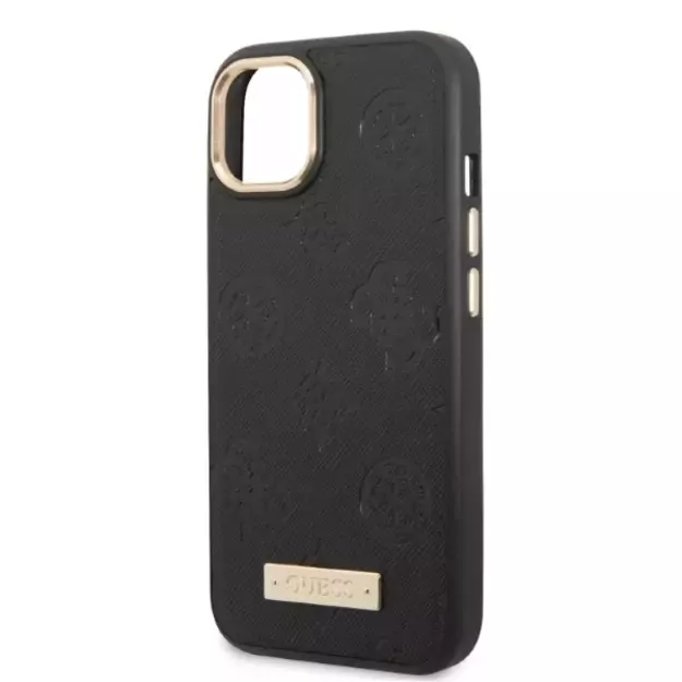 Guess GUHMP13MSAPSTK iPhone 13 6.1&quot  black/black hardcase Peony Logo Plate MagSafe 12
