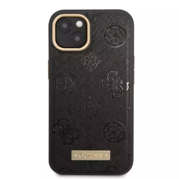 Guess GUHMP13MSAPSTK iPhone 13 6.1&quot  black/black hardcase Peony Logo Plate MagSafe 9