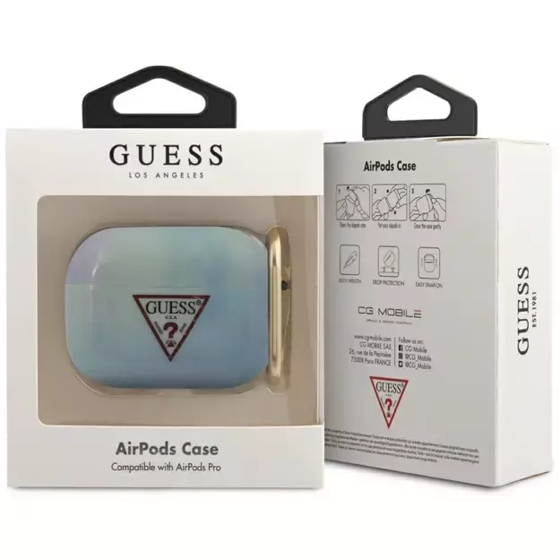 Guess GUACAPTPUMCGC02 AirPods Pro cover blue/blue Tie &amp  Dye Collection 1