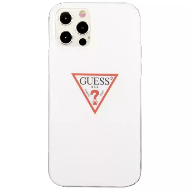 Guess GUHCP12MPCUCTLWH iPhone 12/12 Pro 6.1&quot  white/white hardcase Triangle Collection 10