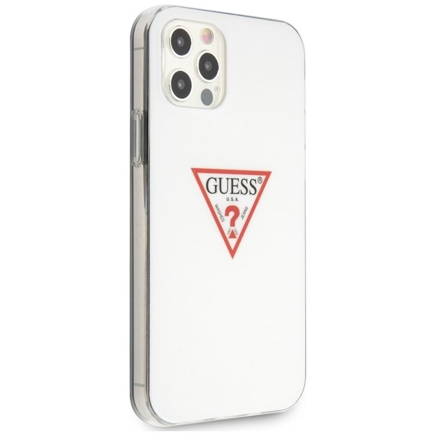 Guess GUHCP12MPCUCTLWH iPhone 12/12 Pro 6.1&quot  white/white hardcase Triangle Collection 4