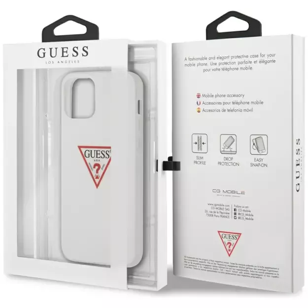 Guess GUHCP12MPCUCTLWH iPhone 12/12 Pro 6.1&quot  white/white hardcase Triangle Collection 1