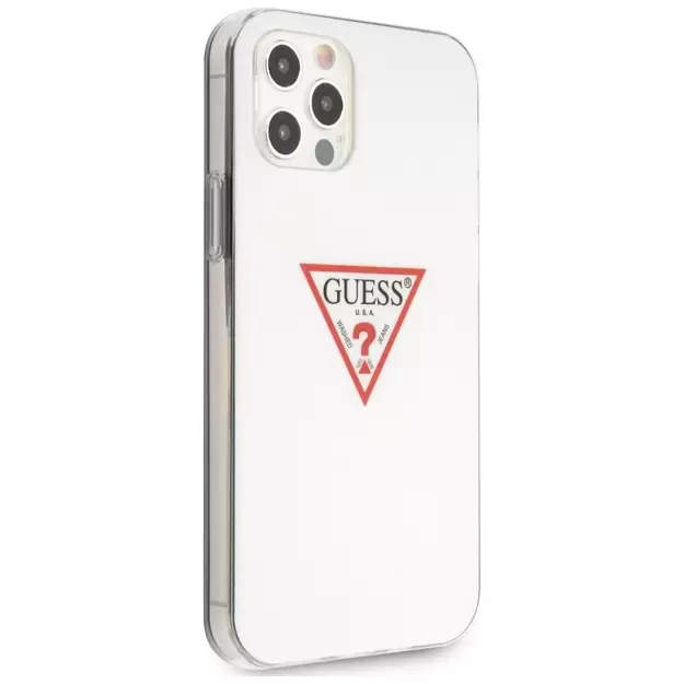 Guess GUHCP12MPCUCTLWH iPhone 12/12 Pro 6.1&quot  white/white hardcase Triangle Collection 11