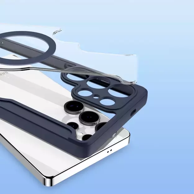 Dux Ducis Skin X Pro case for Samsung Galaxy S25 Ultra with MagSafe and wallet - blue 4