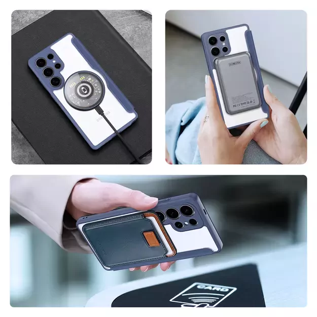 Dux Ducis Skin X Pro case for Samsung Galaxy S25 Ultra with MagSafe and wallet - blue 9