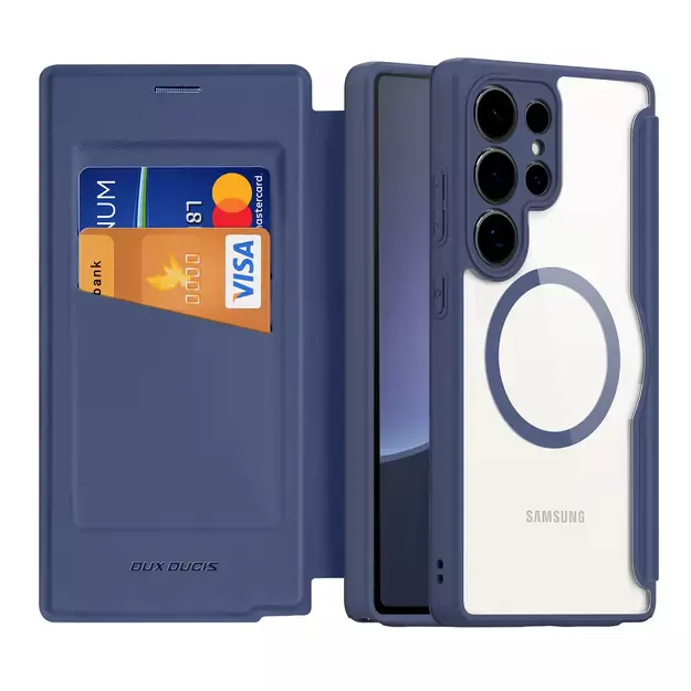 Dux Ducis Skin X Pro case for Samsung Galaxy S25 Ultra with MagSafe and wallet - blue 1