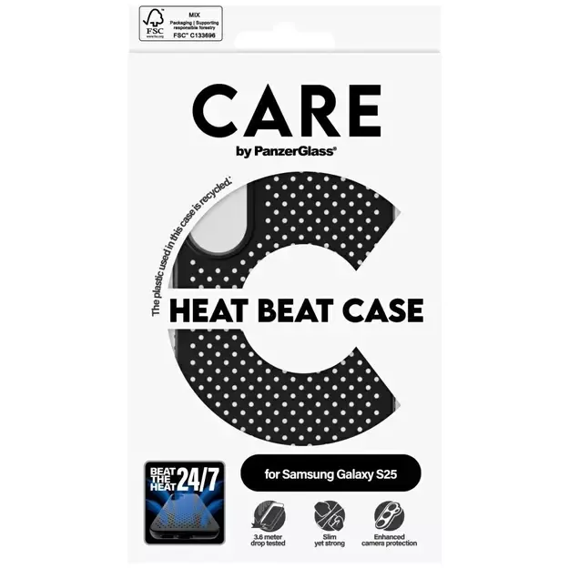 CARE by PanzerGlass Feature Heat Beat Case for Samsung Galaxy S25 - Black 6