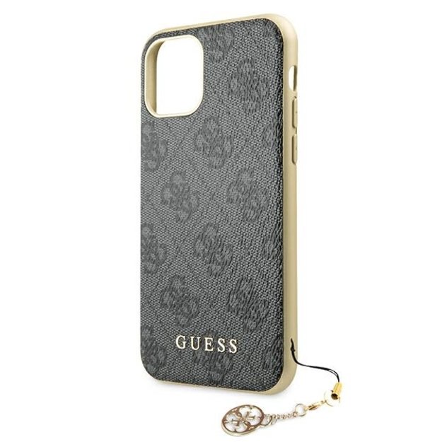 Guess GUHCN61GF4GGR iPhone 11 6.1&quot  / Xr grey/gray hard case 4G Charms Collection 10