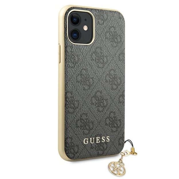 Guess GUHCN61GF4GGR iPhone 11 6.1&quot  / Xr grey/gray hard case 4G Charms Collection 8