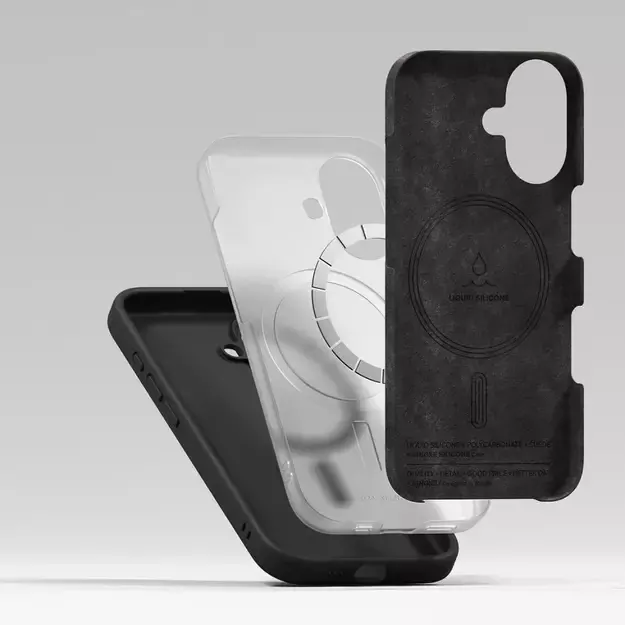 Ringke Silicone MagSafe iPhone 16 Case - Black 8