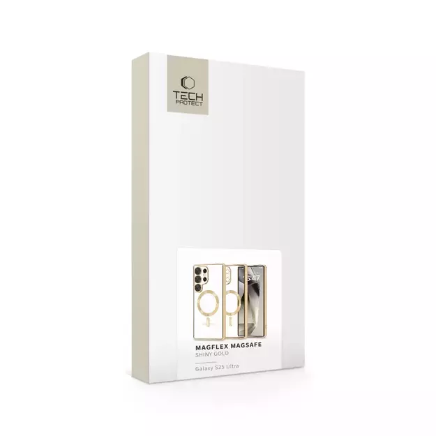 Tech-Protect MagFlex MagSafe Case for Samsung Galaxy S25 Ultra - Transparent Gold 8