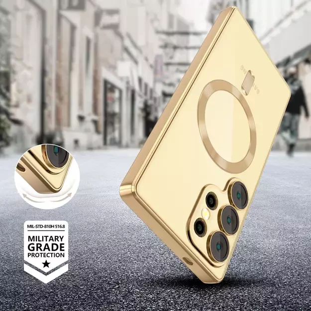 Tech-Protect MagFlex MagSafe Case for Samsung Galaxy S25 Ultra - Transparent Gold 7