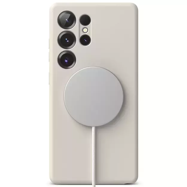 Ringke Silicone MagSafe Case for Samsung Galaxy S25 Ultra - Beige 3
