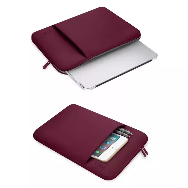 Tech-Protect Neoprene 14&quot  Laptop Case - Burgundy 6