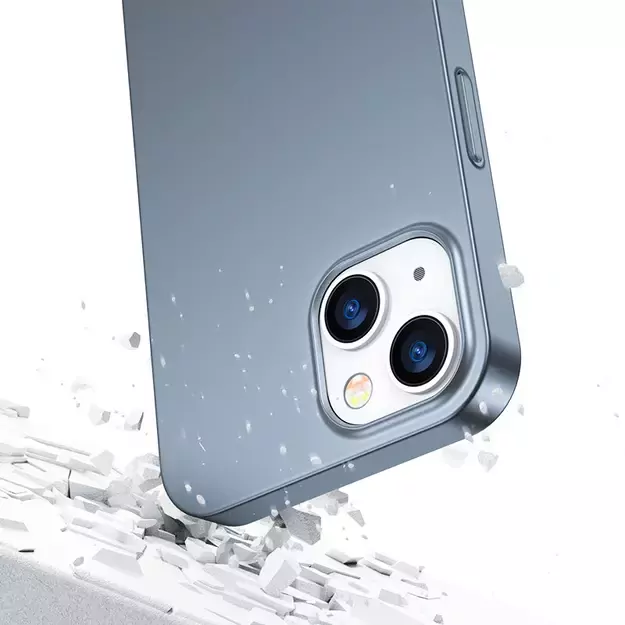 Joyroom 360 Full Case front and back cover for iPhone 13 + tempered glass screen protector grey (JR-BP927 tranish) 13