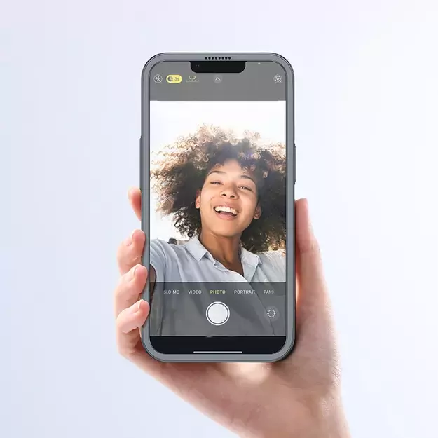Joyroom 360 Full Case front and back cover for iPhone 13 + tempered glass screen protector grey (JR-BP927 tranish) 9