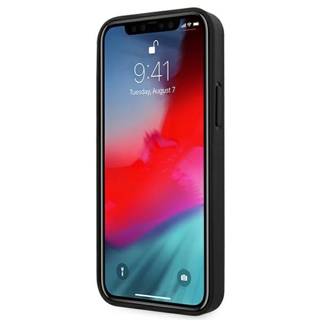 AMG AMHCP12SGSEBK iPhone 12 mini 5,4  czarny/black hardcase Leather Debossed Lines 14