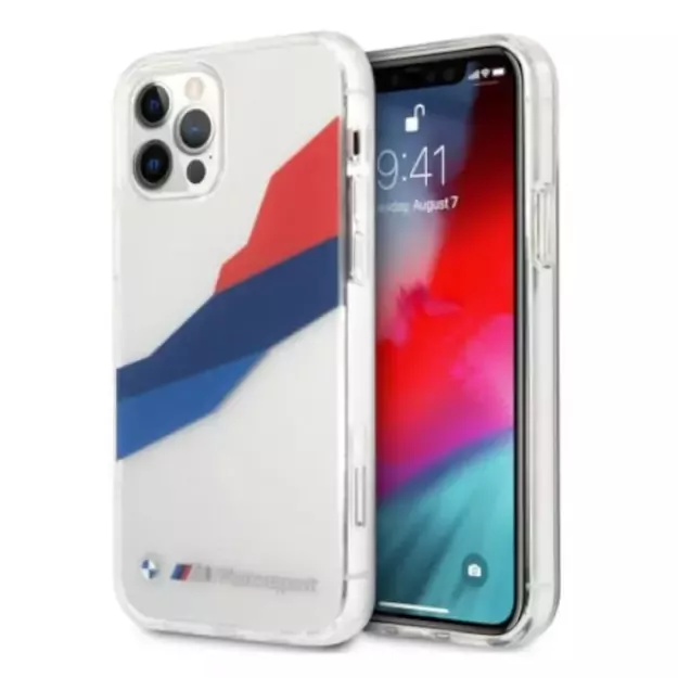 Etui BMW BMHCP12LSKTGT iPhone 12 Pro Max 6,7  transparent hardcase Motorsport Tricolor