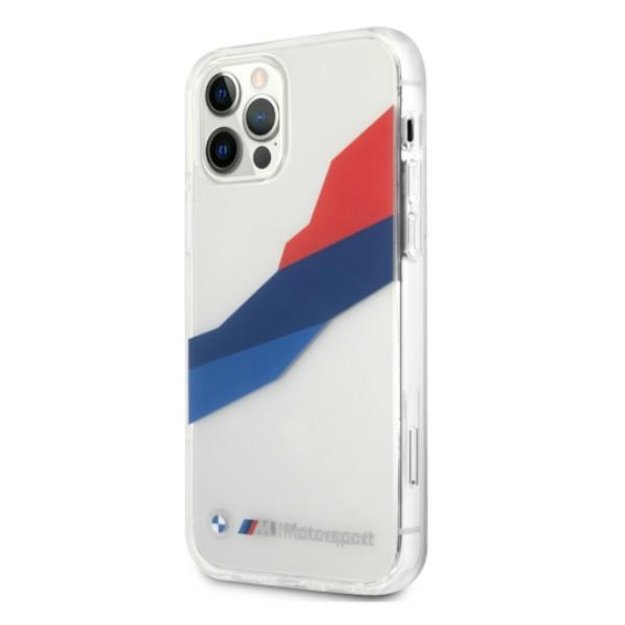 Etui BMW BMHCP12LSKTGT iPhone 12 Pro Max 6,7  transparent hardcase Motorsport Tricolor 1