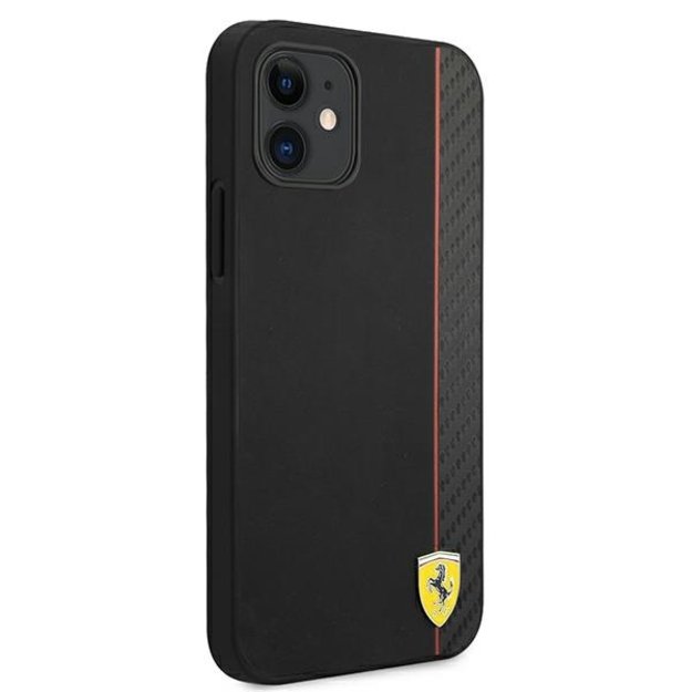Ferrari FESAXHCP12SBK iPhone 12 mini 5.4&quot  black/black hardcase On Track Carbon Stripe 3