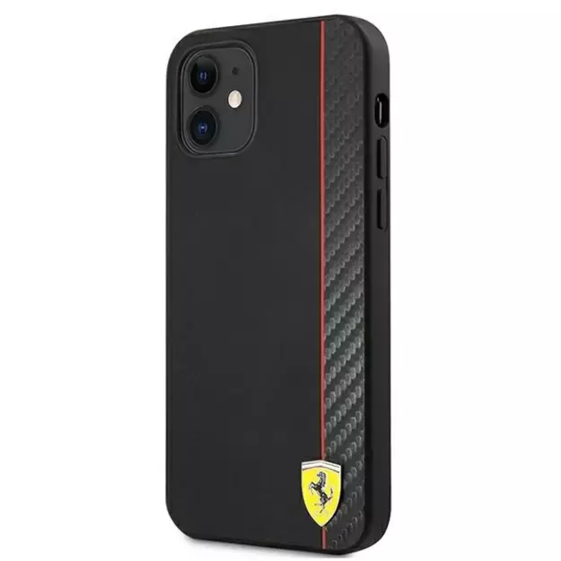 Ferrari FESAXHCP12SBK iPhone 12 mini 5.4&quot  black/black hardcase On Track Carbon Stripe 8