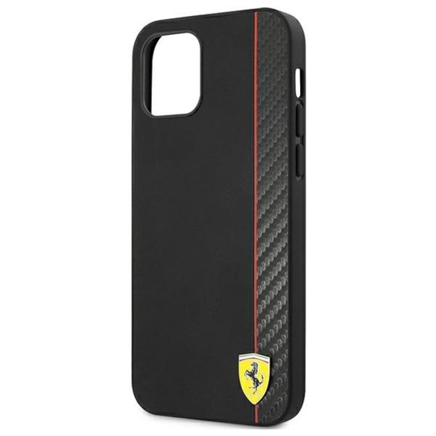 Ferrari FESAXHCP12SBK iPhone 12 mini 5.4&quot  black/black hardcase On Track Carbon Stripe 5