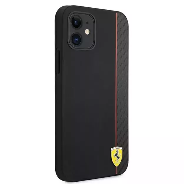 Ferrari FESAXHCP12SBK iPhone 12 mini 5.4&quot  black/black hardcase On Track Carbon Stripe 10