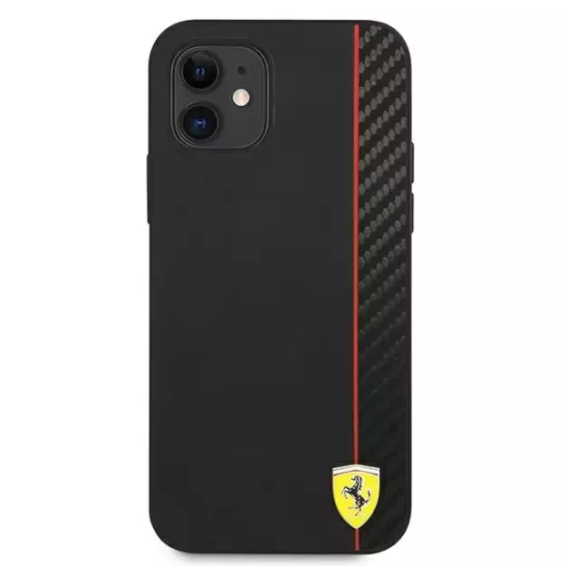 Ferrari FESAXHCP12SBK iPhone 12 mini 5.4&quot  black/black hardcase On Track Carbon Stripe 9