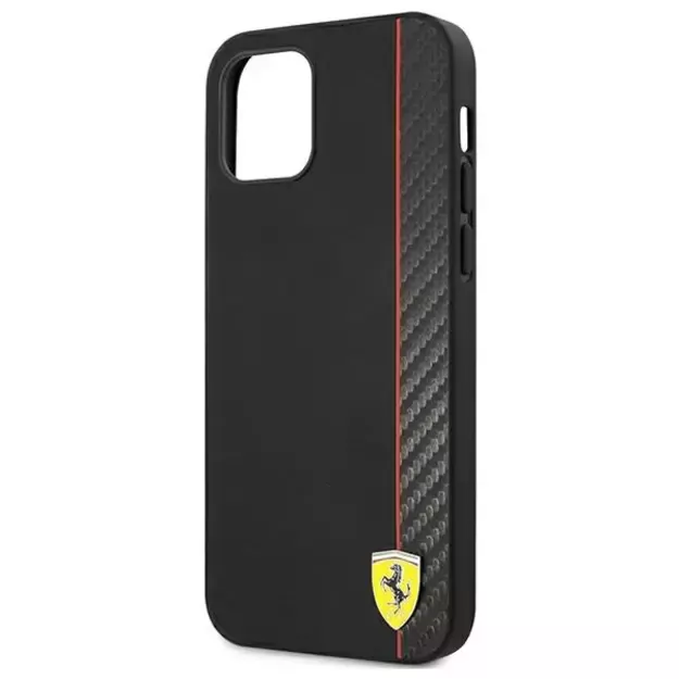 Ferrari FESAXHCP12SBK iPhone 12 mini 5.4&quot  black/black hardcase On Track Carbon Stripe 12