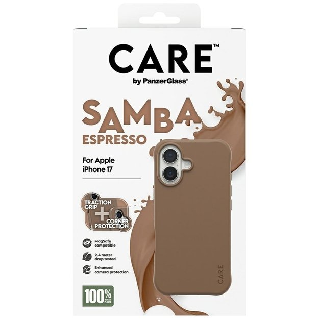 CARE by PanzerGlass Fashionable Samba MagSafe Case for iPhone 17 - Brown 4