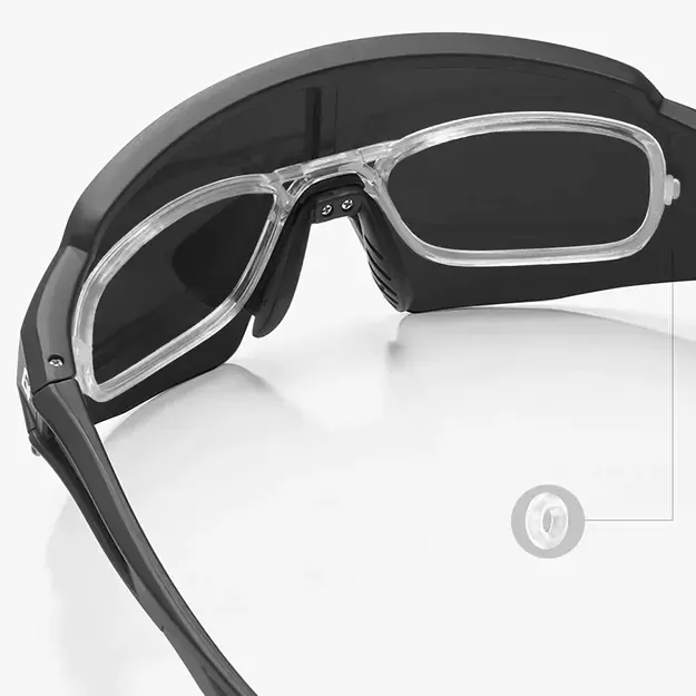 Rockbros Polarized Cycling Glasses with UV Protection and Corrective Insert 14120008006 Gray Lenses - Black 11