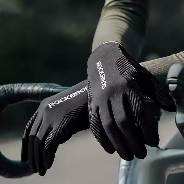 Rockbros cycling gloves spring/summer/autumn, full, size: XL - black 10