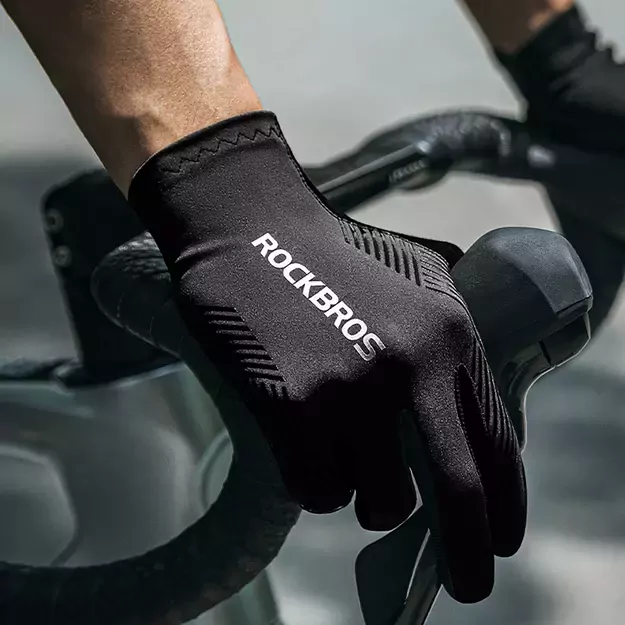 Rockbros cycling gloves spring/summer/autumn, full, size: XL - black 8