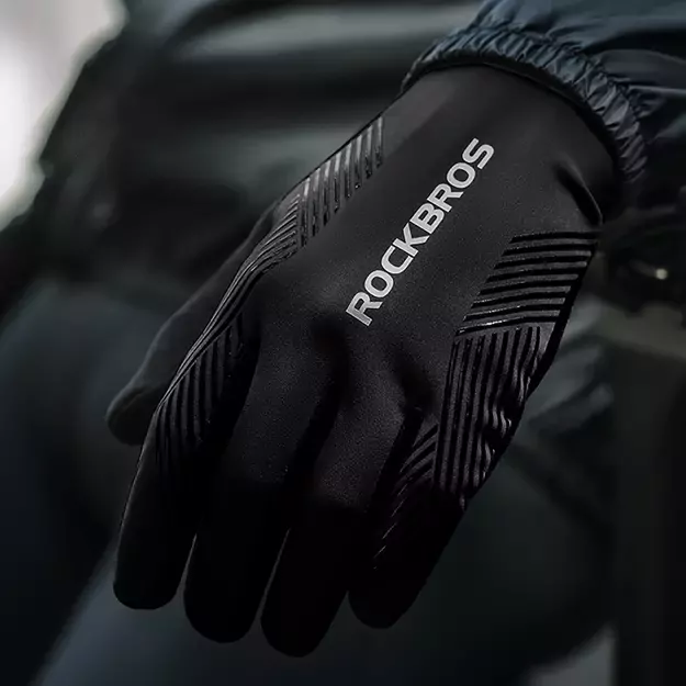 Rockbros cycling gloves spring/summer/autumn, full, size: XL - black 13
