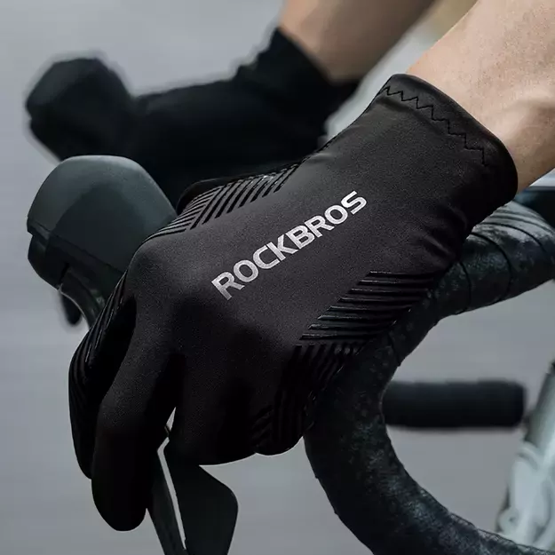 Rockbros cycling gloves spring/summer/autumn, full, size: XL - black 4