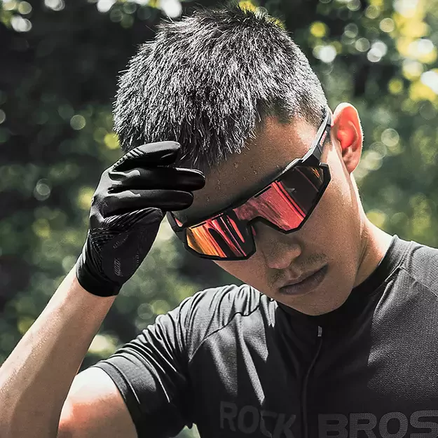 Rockbros cycling gloves spring/summer/autumn, full, size: XL - black 16