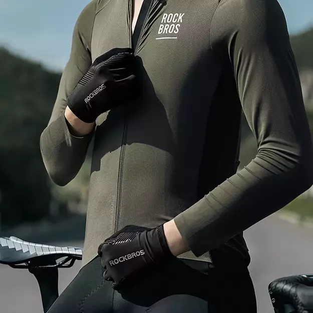 Rockbros cycling gloves spring/summer/autumn, full, size: XL - black 7