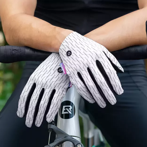Rockbros MTB cycling gloves size: S - white and black 3