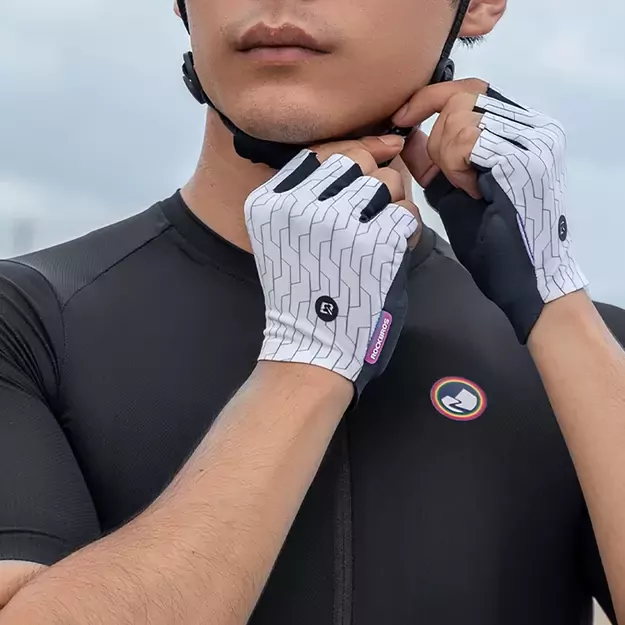 Rockbros MTB cycling gloves size: S - white and black 6