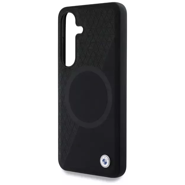 BMW Leather Half Textured MagSafe Case for Samsung Galaxy S25 - Black 10