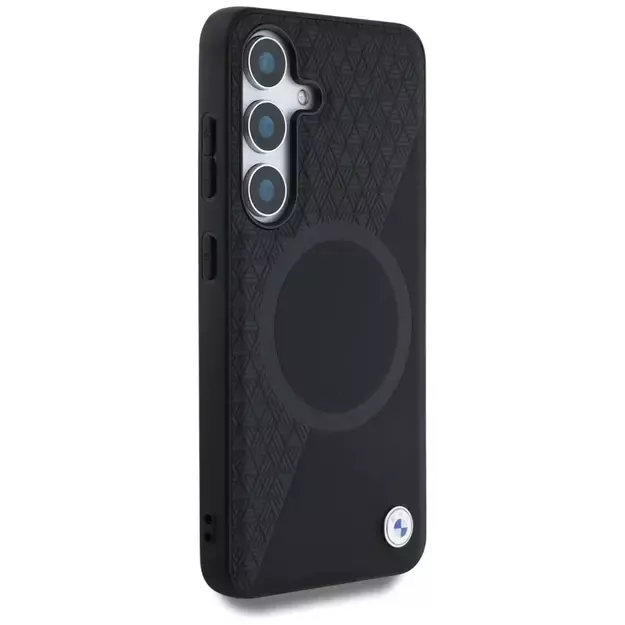 BMW Leather Half Textured MagSafe Case for Samsung Galaxy S25 - Black 6