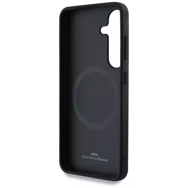 BMW Leather Half Textured MagSafe Case for Samsung Galaxy S25 - Black 12
