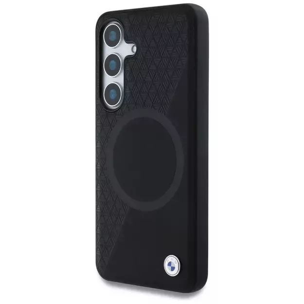 BMW Leather Half Textured MagSafe Case for Samsung Galaxy S25 - Black 2