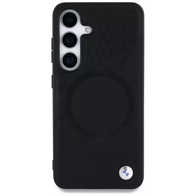 BMW Leather Half Textured MagSafe Case for Samsung Galaxy S25 - Black 4