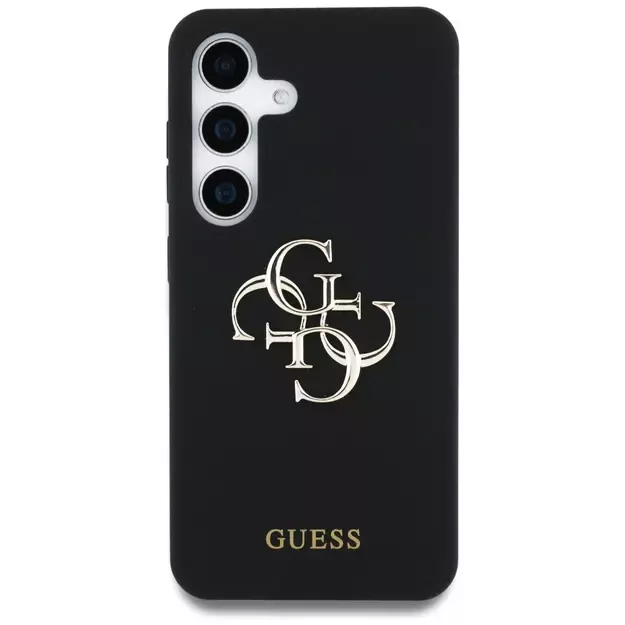 Guess Silicone Big 4G Logo Bottom Script case for Samsung Galaxy S25 - black 2