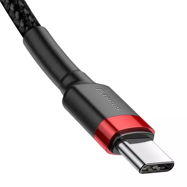 Baseus CATKLF-H91 USB-C - USB-C PD QC cable 60W 3A 480Mb/s 2m - black and red 3